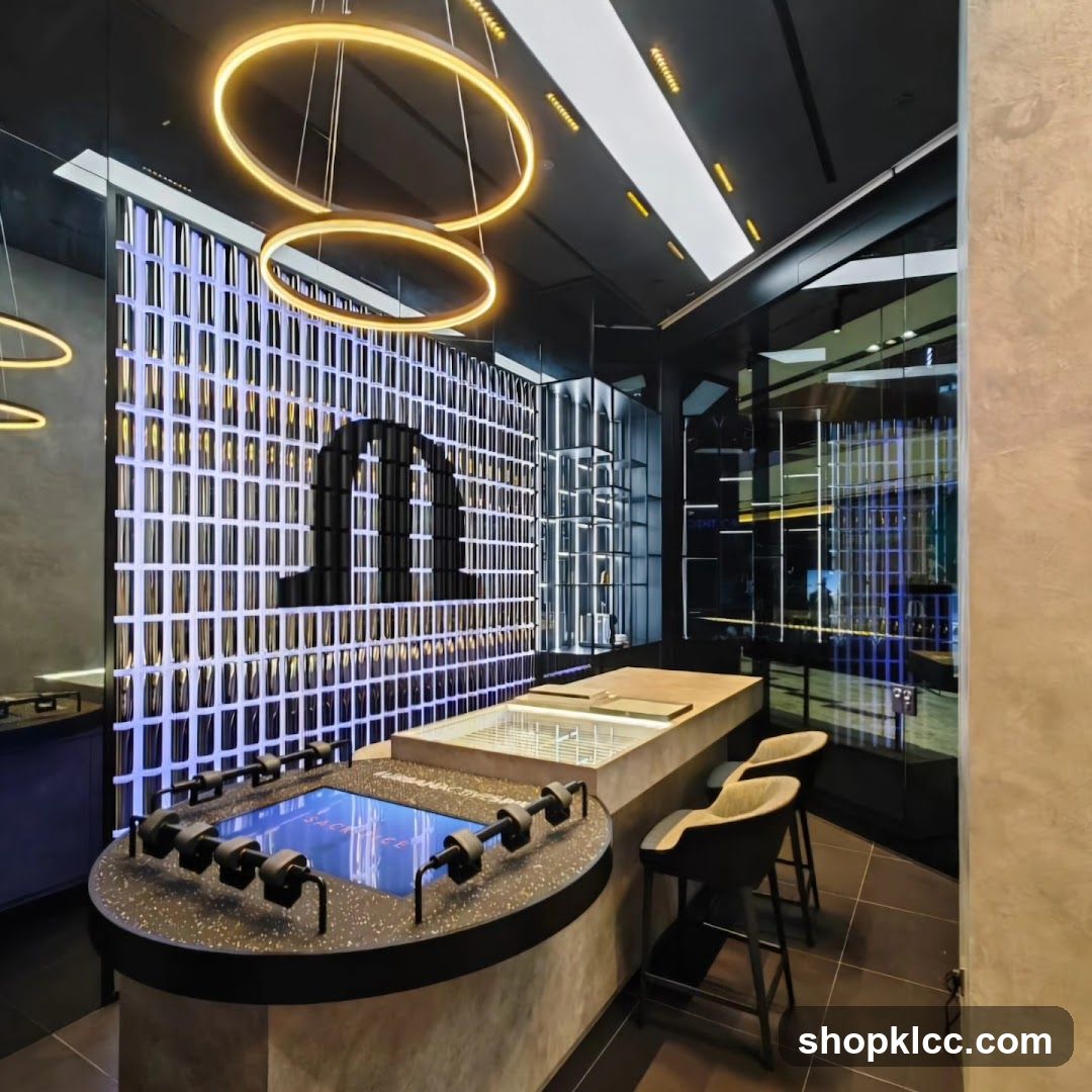 Modern Interior with Display and Seating
