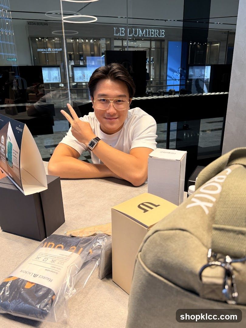 Man Posing with Watches and Boxes