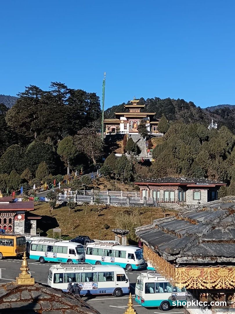 Bhutan Temple and Buses