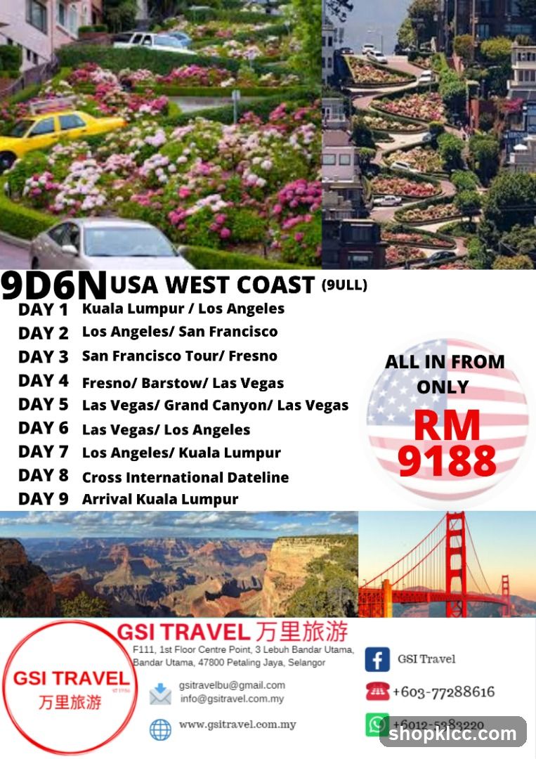 9D6N USA WEST COAST (9ULL)