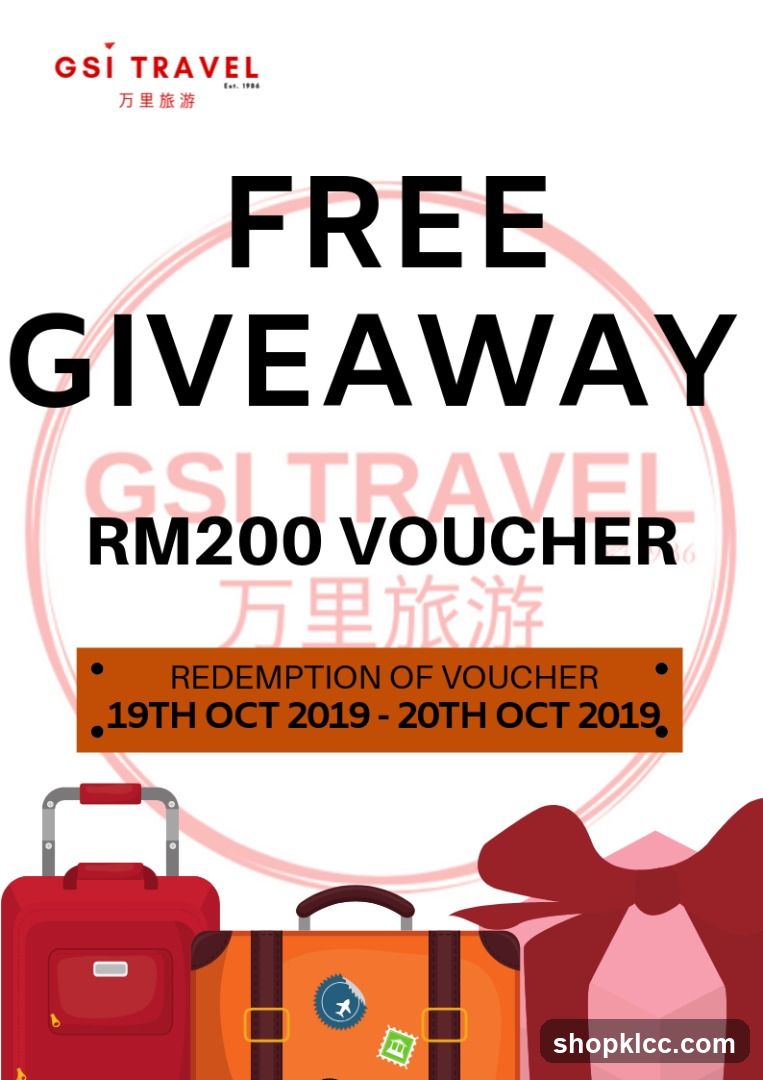 GSI Travel Free Giveaway RM200 Voucher