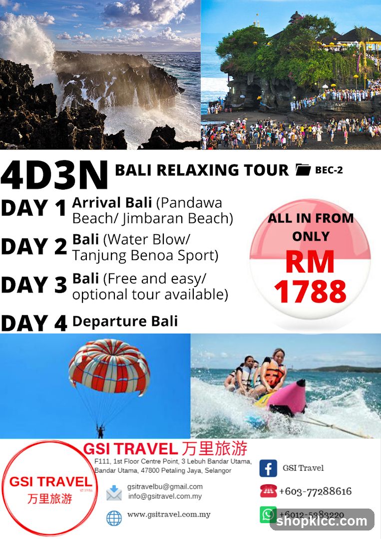 Bali Relaxing Tour Advertisement