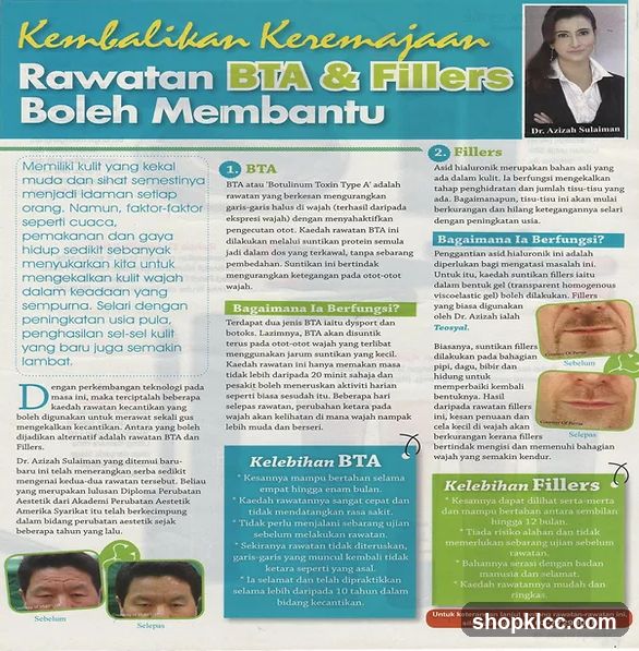 Kembalikan Keregujaan - Rawatan BTA & Fillers