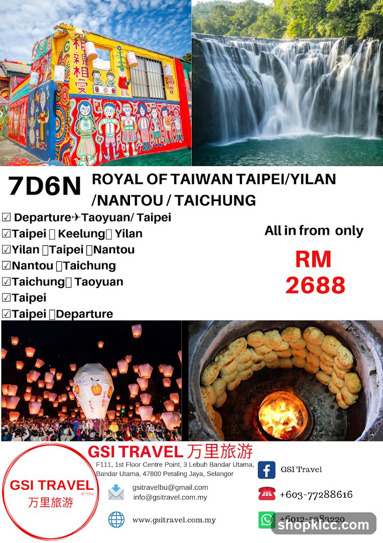 7D6N ROYAL OF TAIWAN TAIPEI/YILAN /NANTOU / TAICHUNG