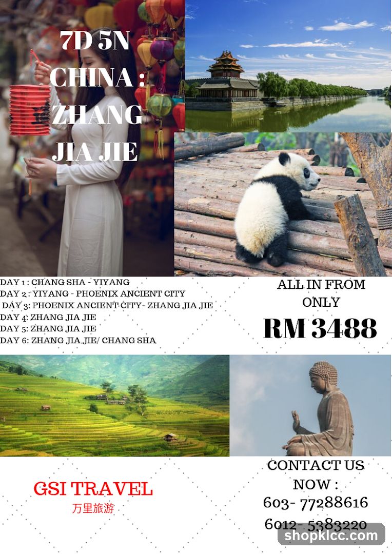 7D 5N CHINA ZHANG JIA JIE Travel Ad