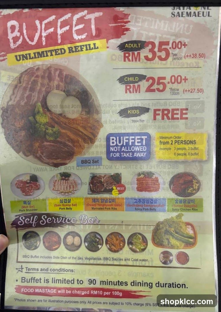 Buffet Menu - Jaya Saemaeul