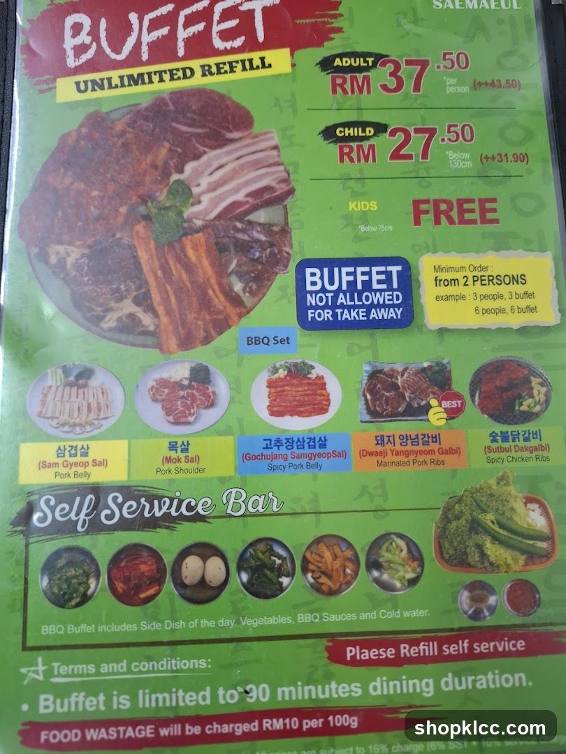 BBQ Buffet Menu