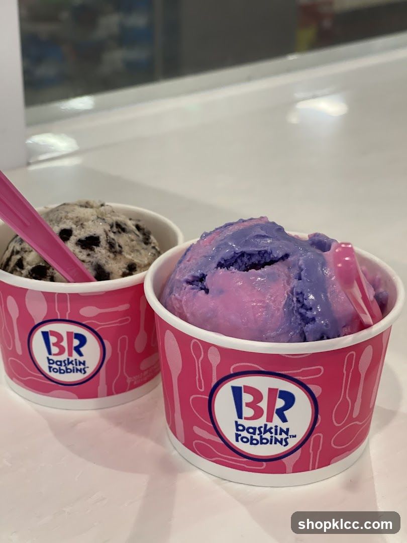 Two cups of ice cream