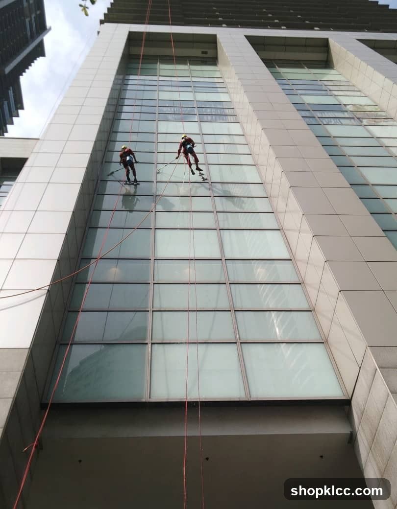 Window Cleaners on Skyscraper