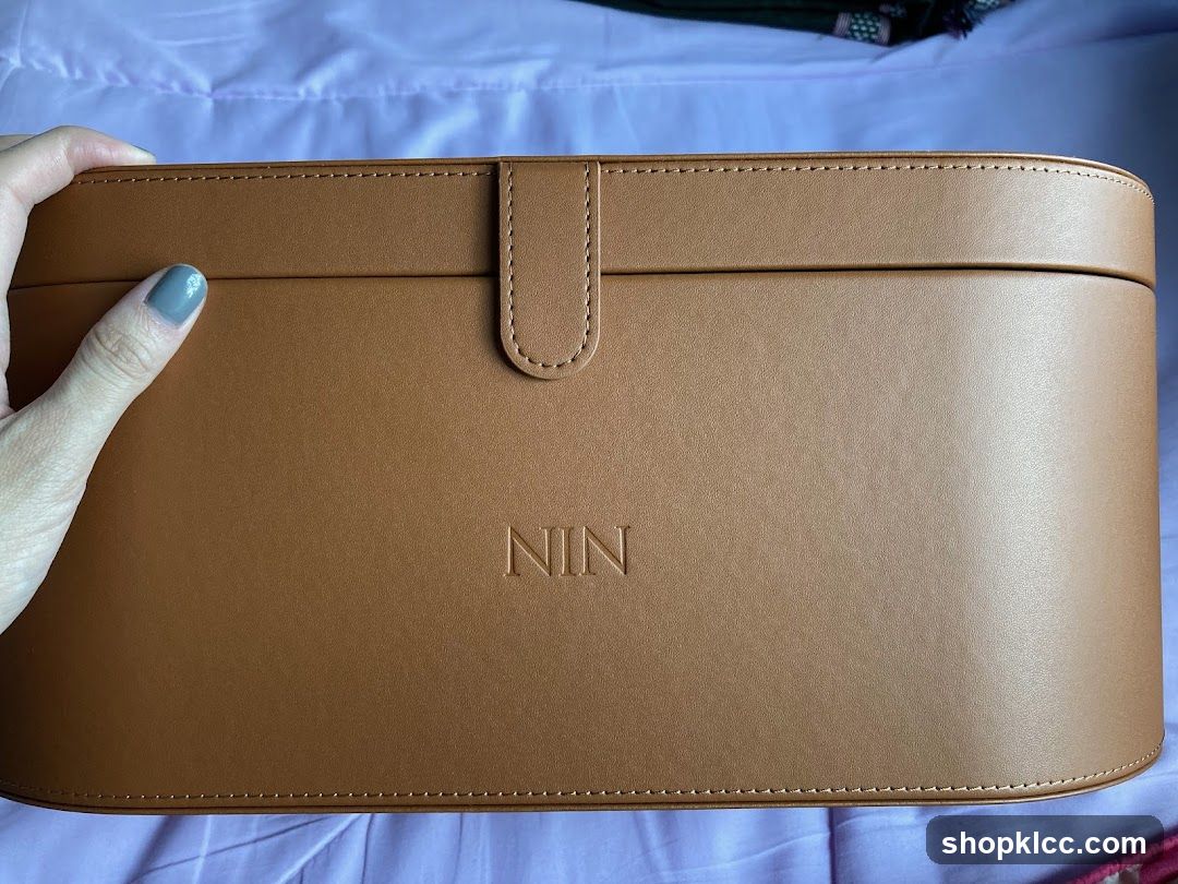 Brown Leather Case with Embossed Logo