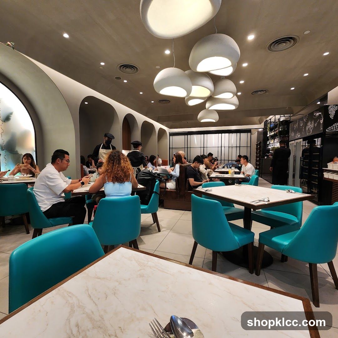 Restaurant Interior with Patrons