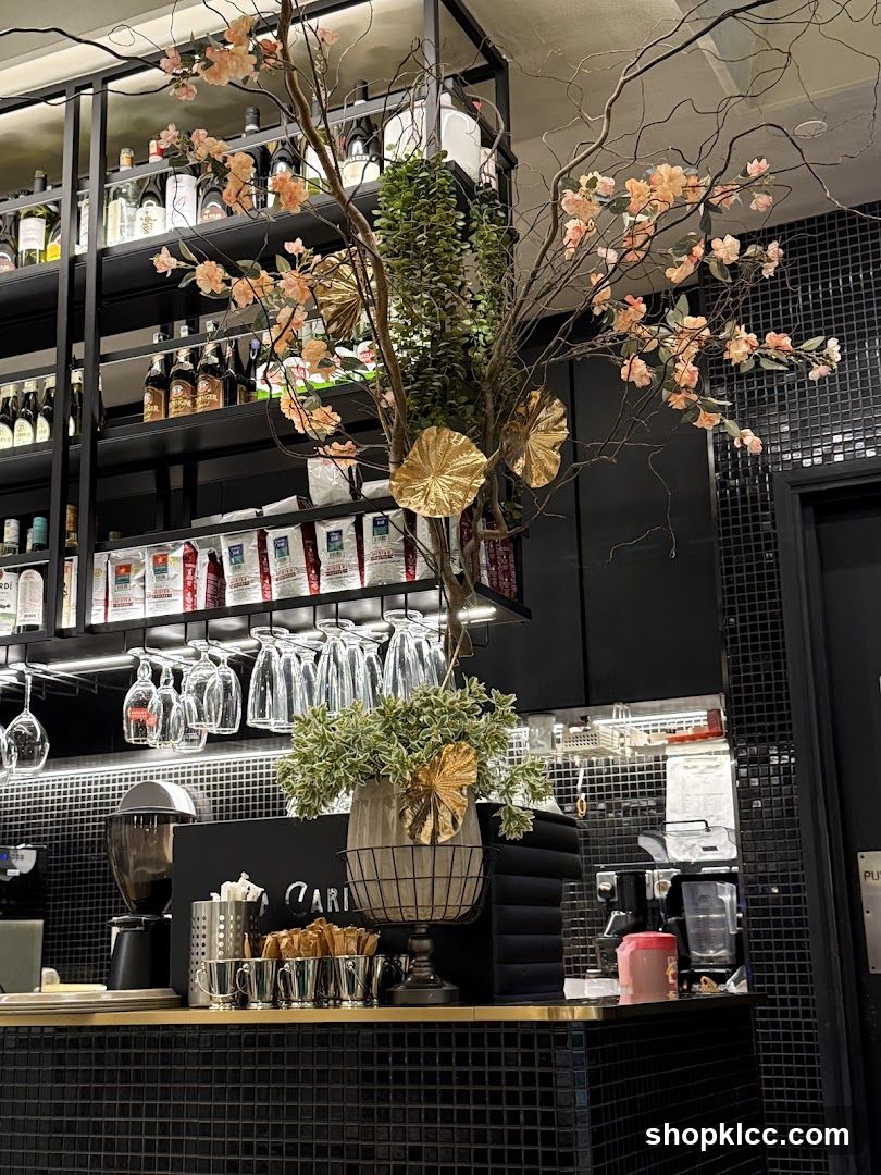 Barista Station with Floral Decor