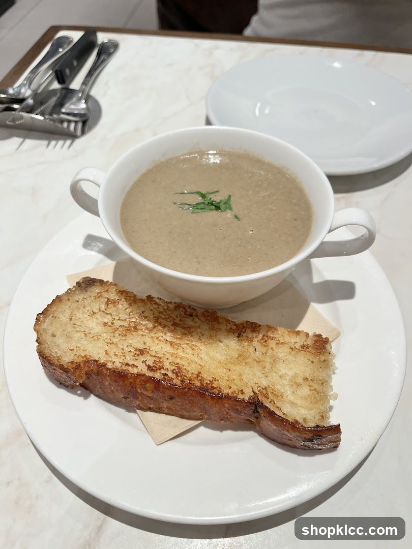 Mushroom Soup with Toast