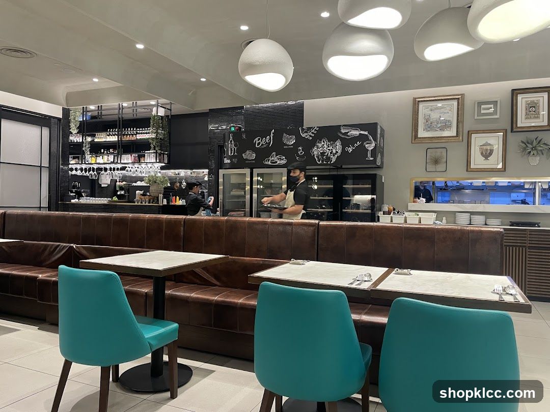 Restaurant Interior with Booth Seating