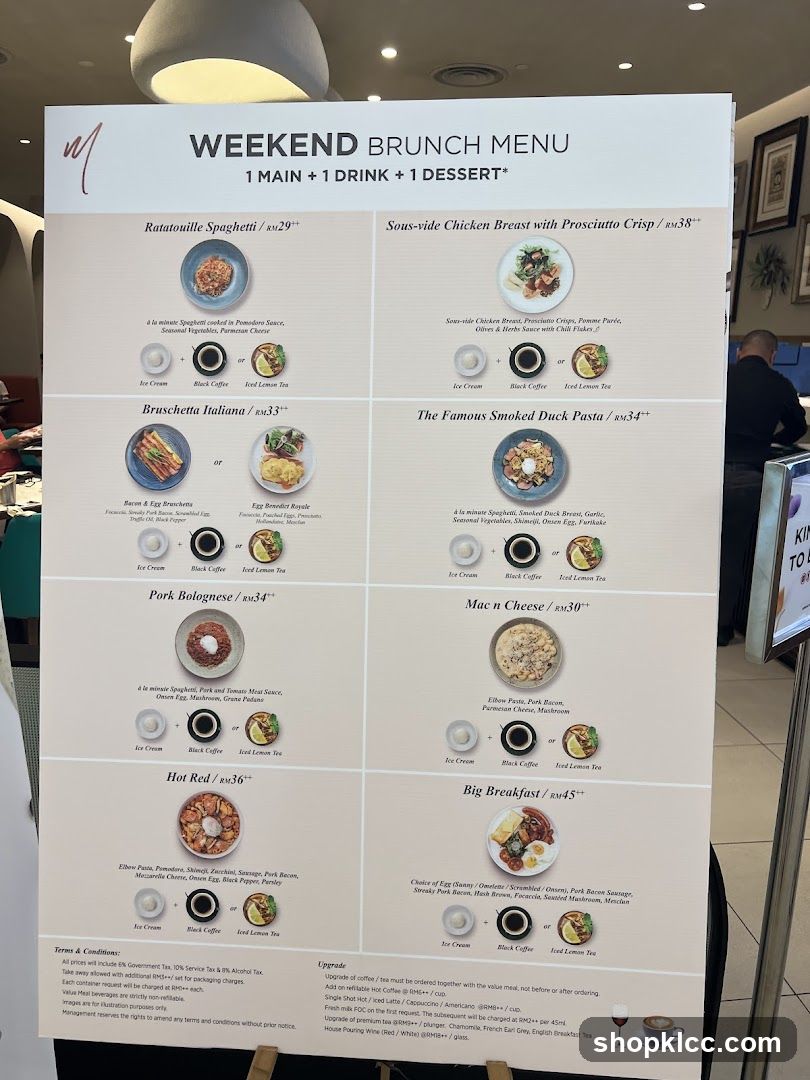 WEEKEND BRUNCH MENU