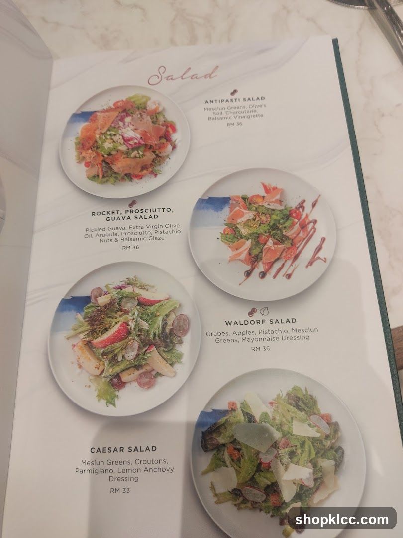 Salad Menu