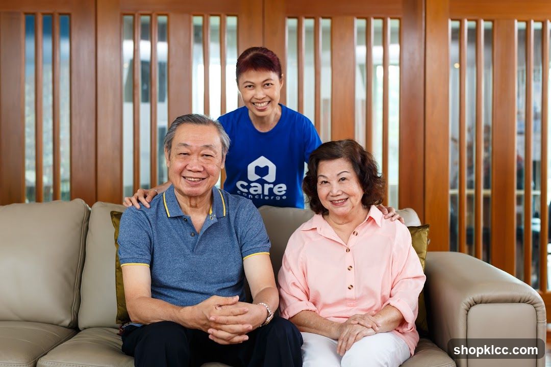 Care Concierge Staff with Elderly Couple