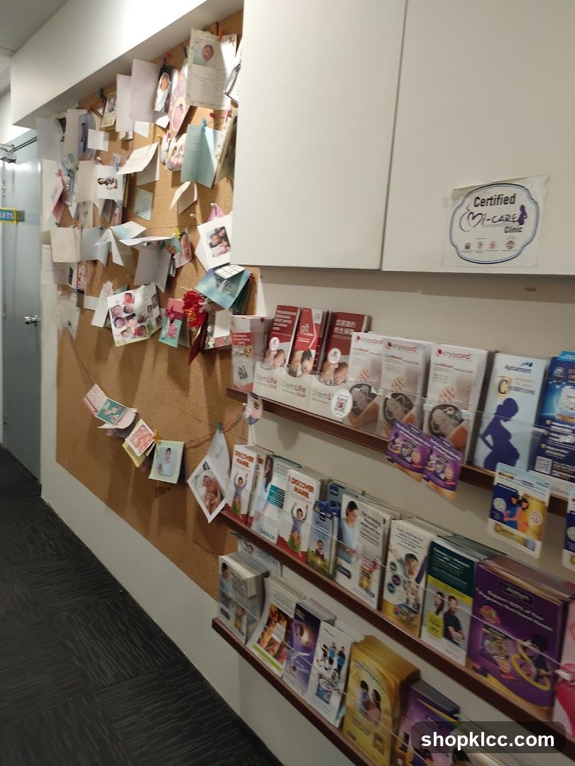 Clinic Hallway with Photos and Brochures