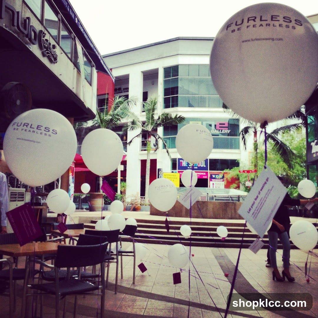 Outdoor event with balloons