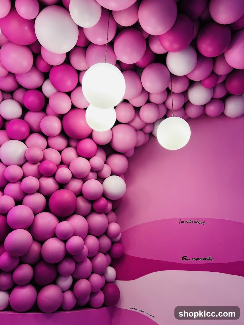 Pink Balloon Decor with Lights