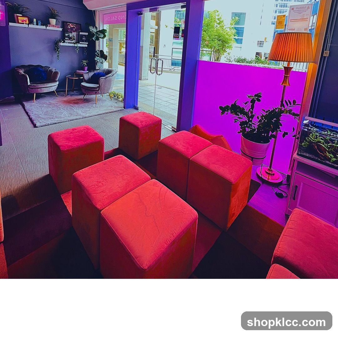 Modern Waiting Area with Vibrant Seating