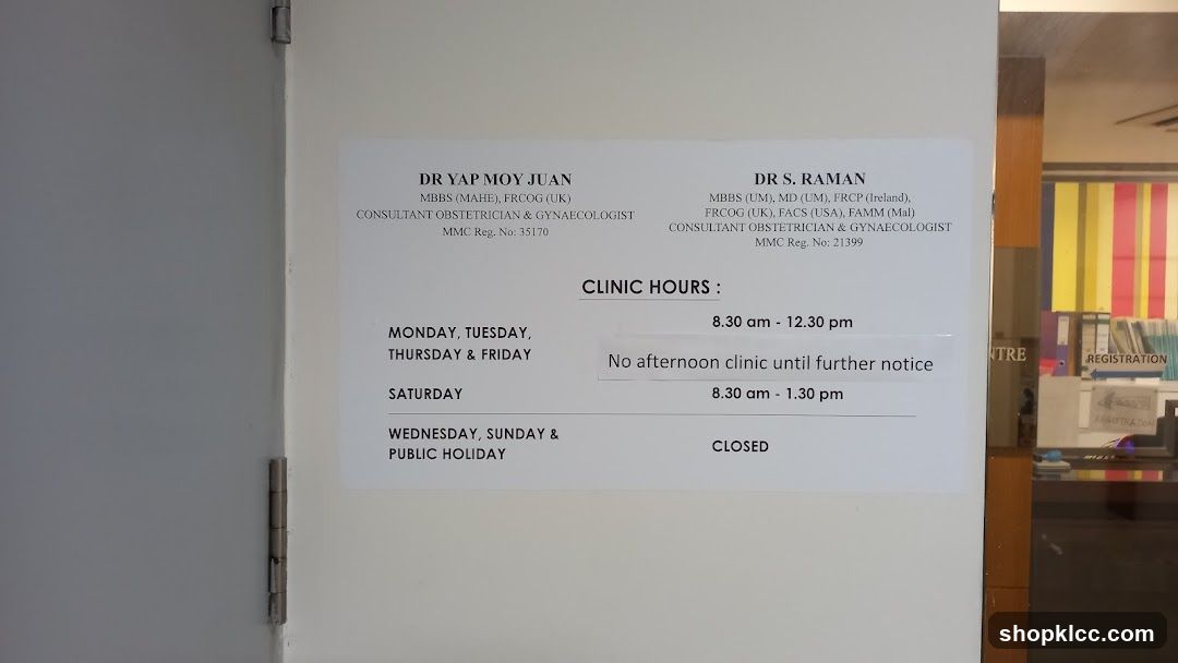 Clinic Hours and Doctor Information