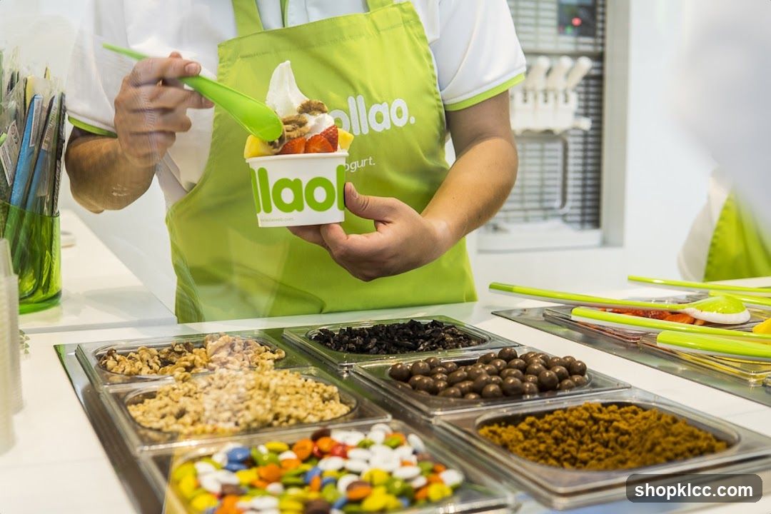 Yogurt toppings bar