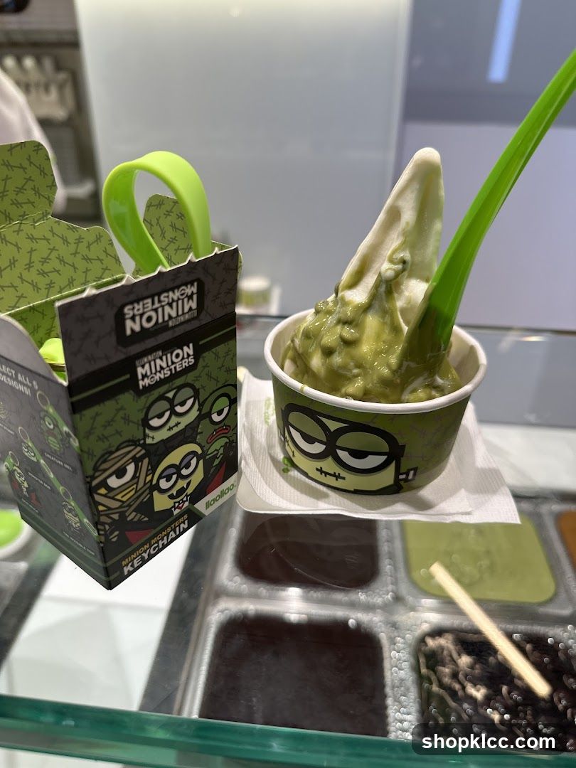 Minion-themed frozen yogurt