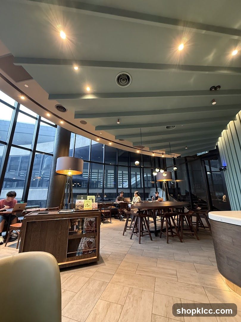 Cafe Interior with Customers