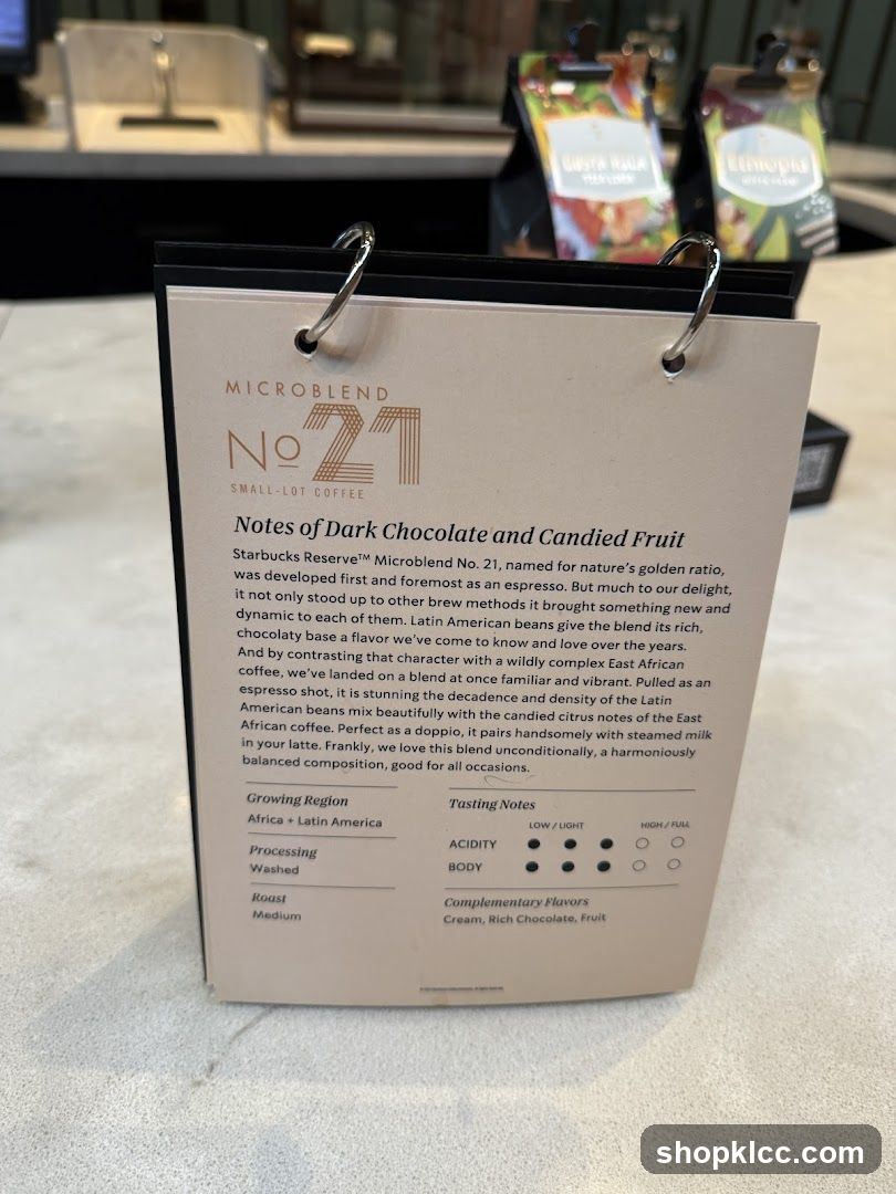Starbucks Reserve Microblend No. 21