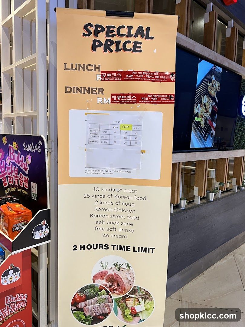 Special Price Lunch and Dinner Menu