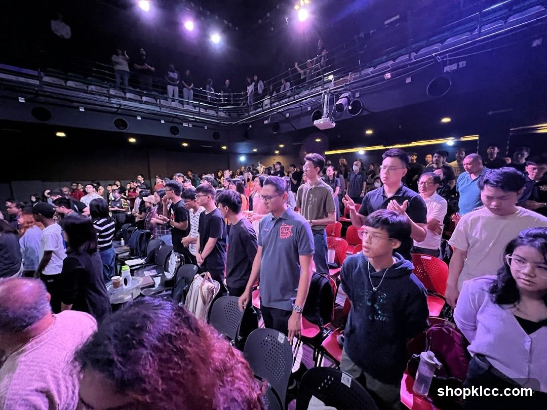 People in an auditorium