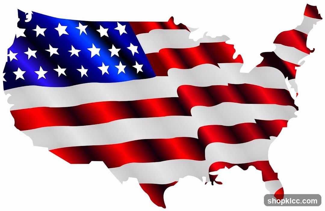 United States Flag Map