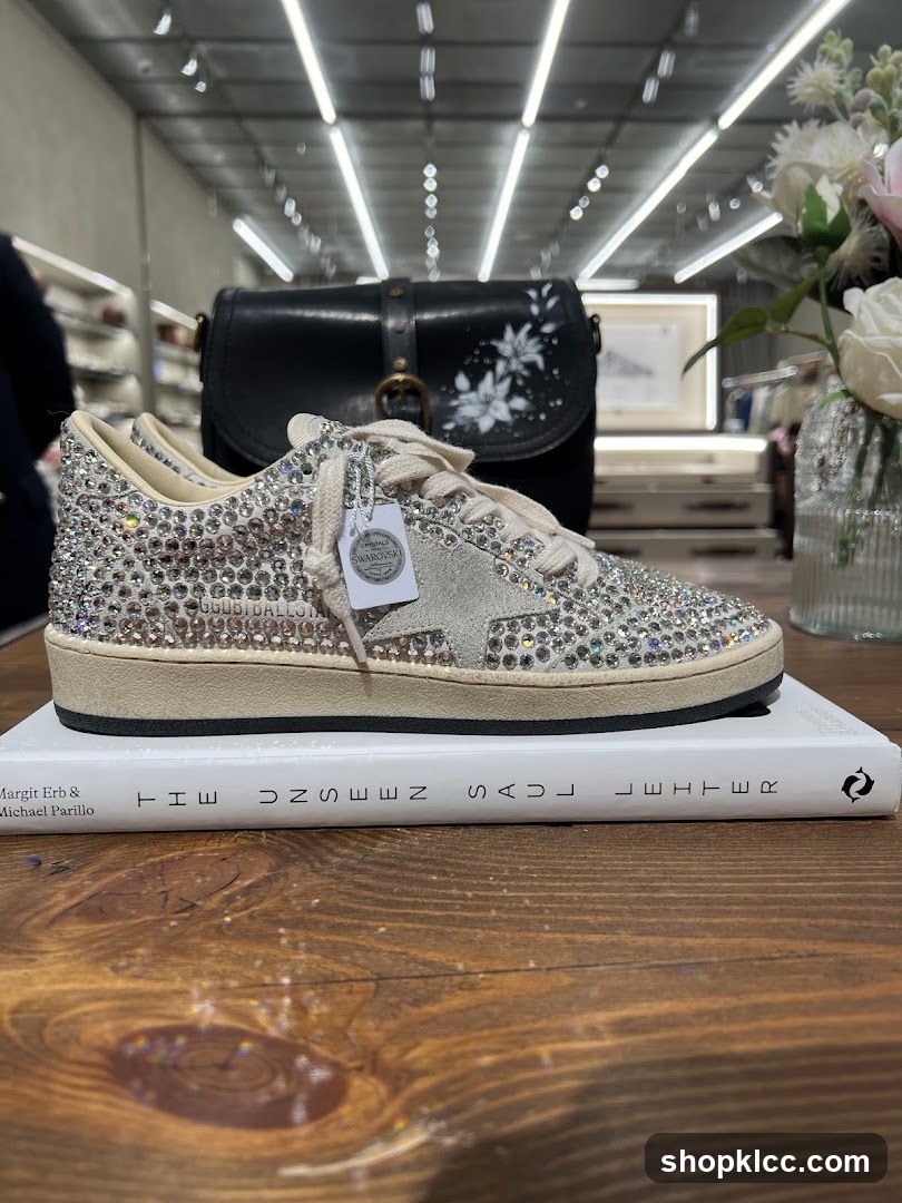 Sparkling Sneakers and Handbag Display