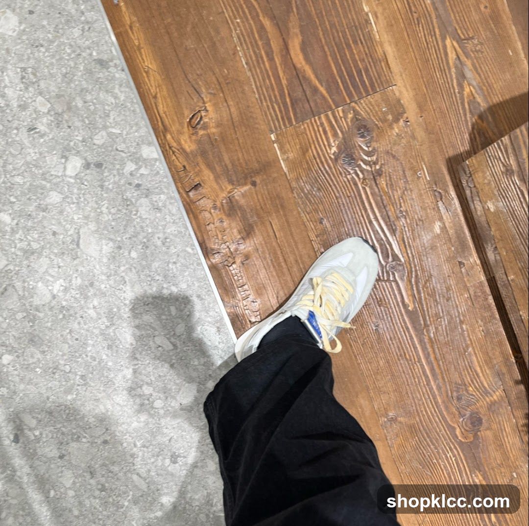 Footwear on Wooden Floor