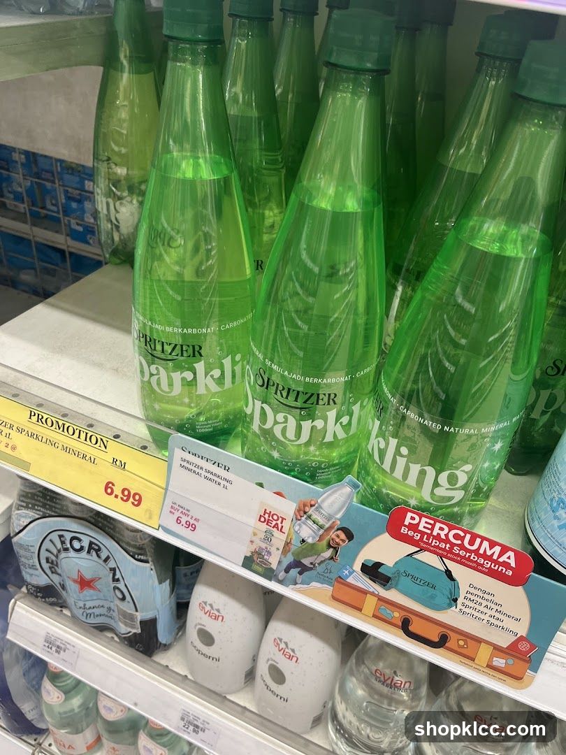 Bottles of Spritzer Sparkling Mineral Water