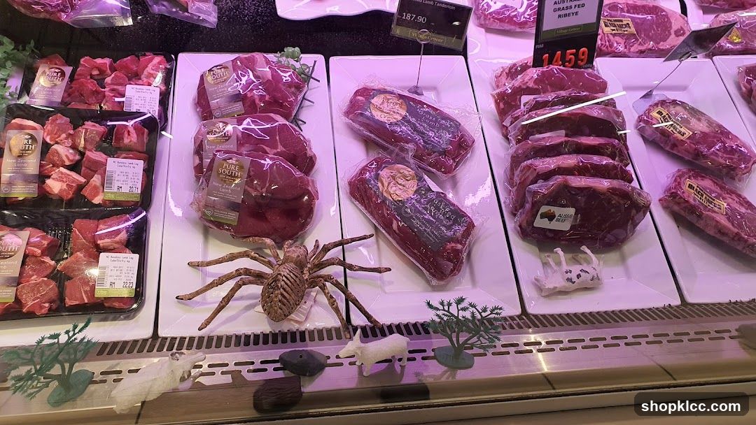 Meat Display with Novelty Items