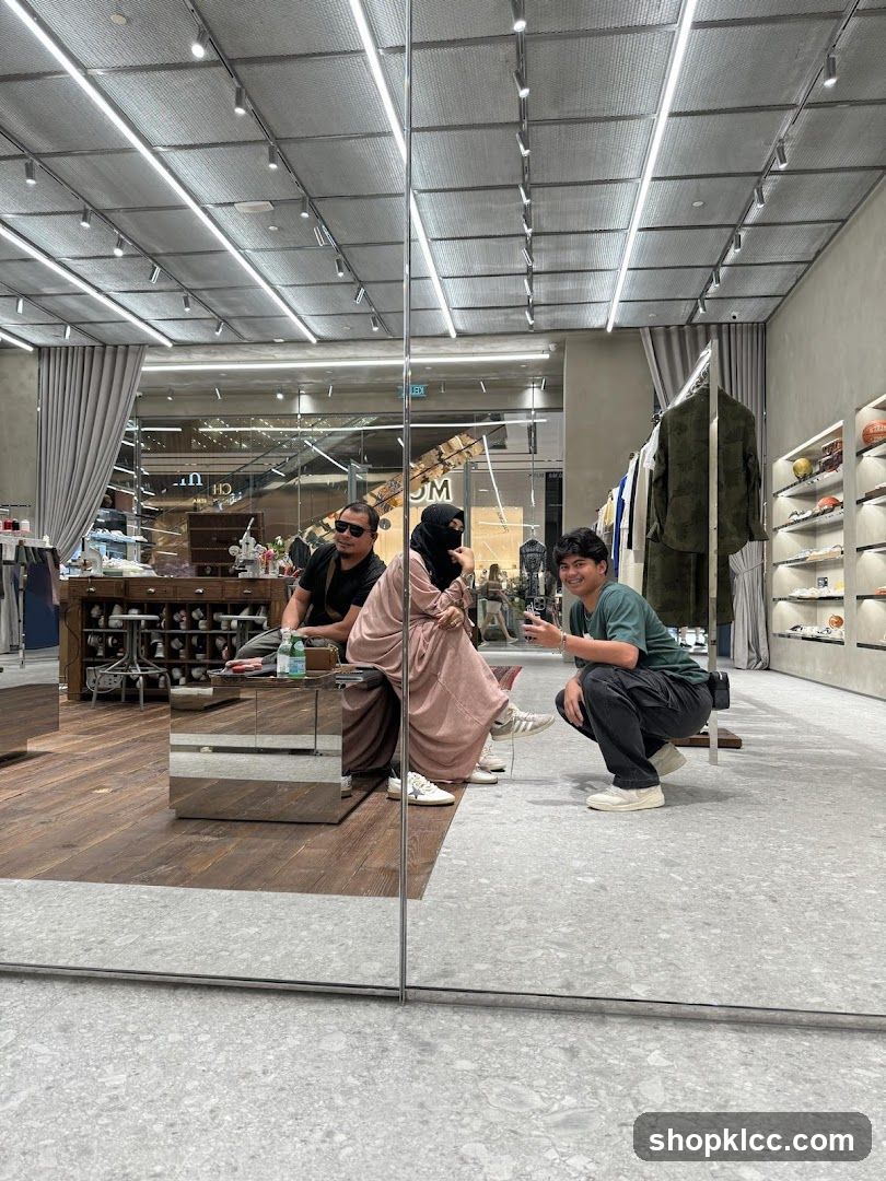 People in a modern retail store