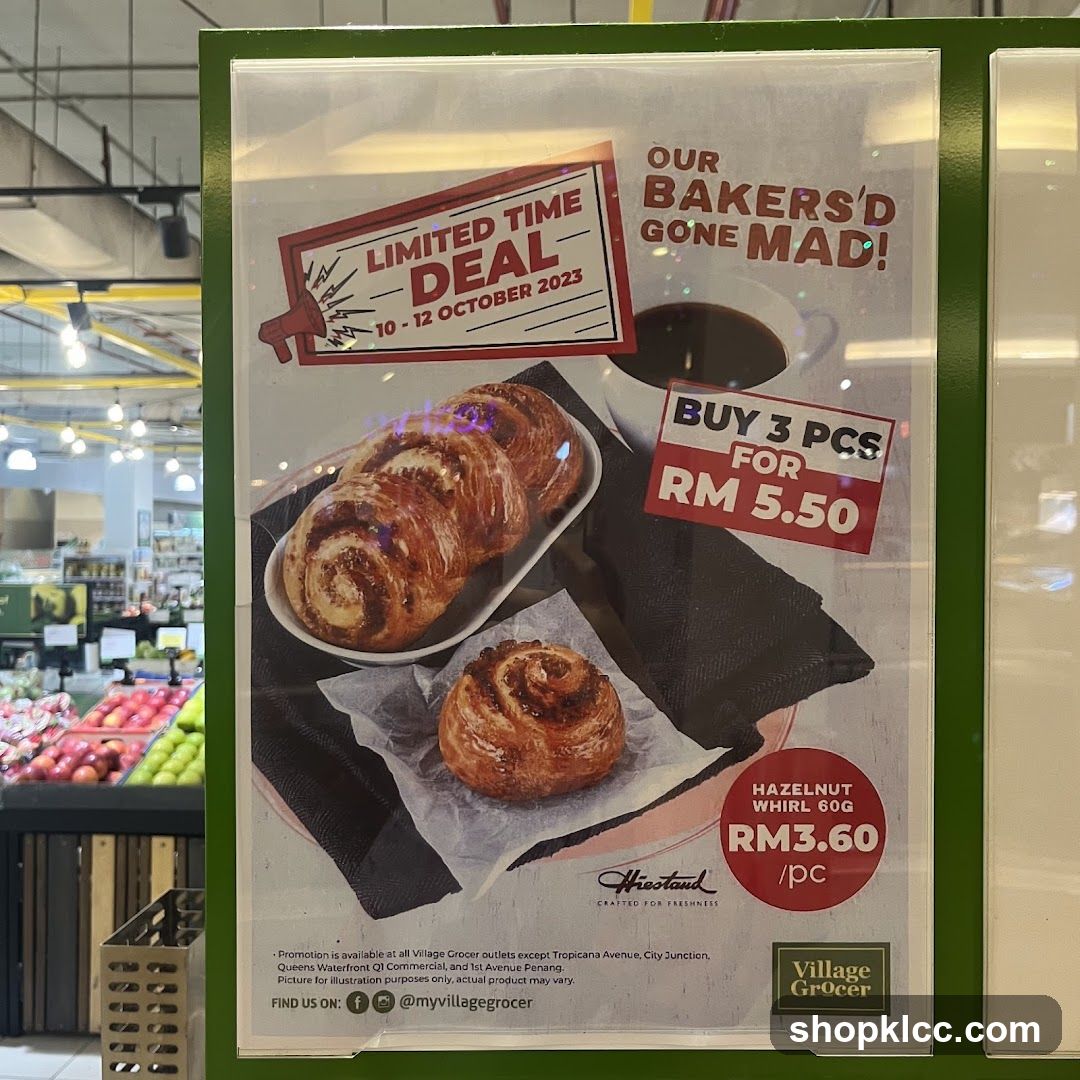 Village Grocer Hazelnut Whirl Promotion