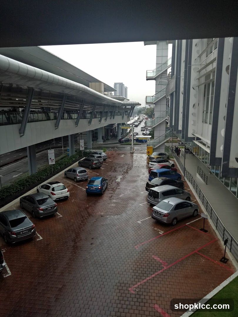 Parking Lot and Elevated Walkway