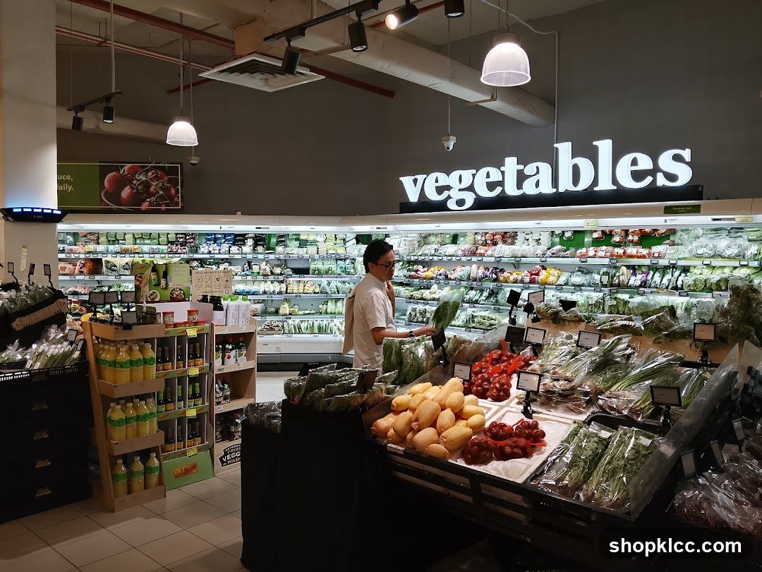Vegetable Section in a Supermarket
