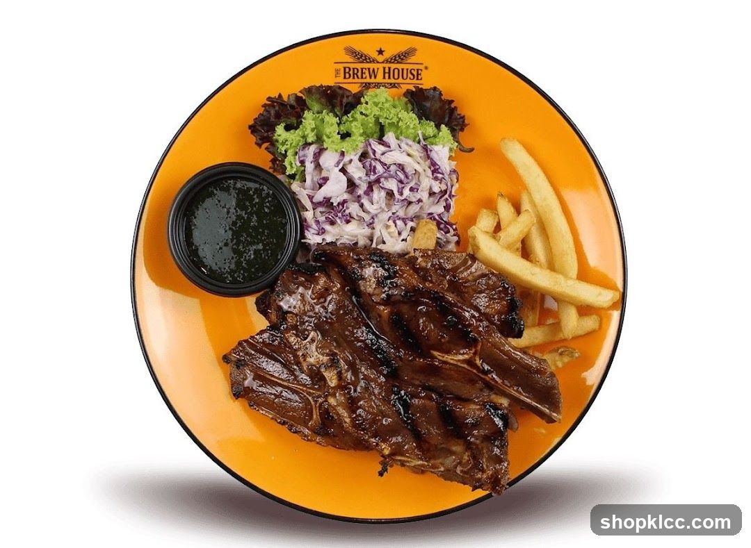 Lamb Chops with Fries and Coleslaw