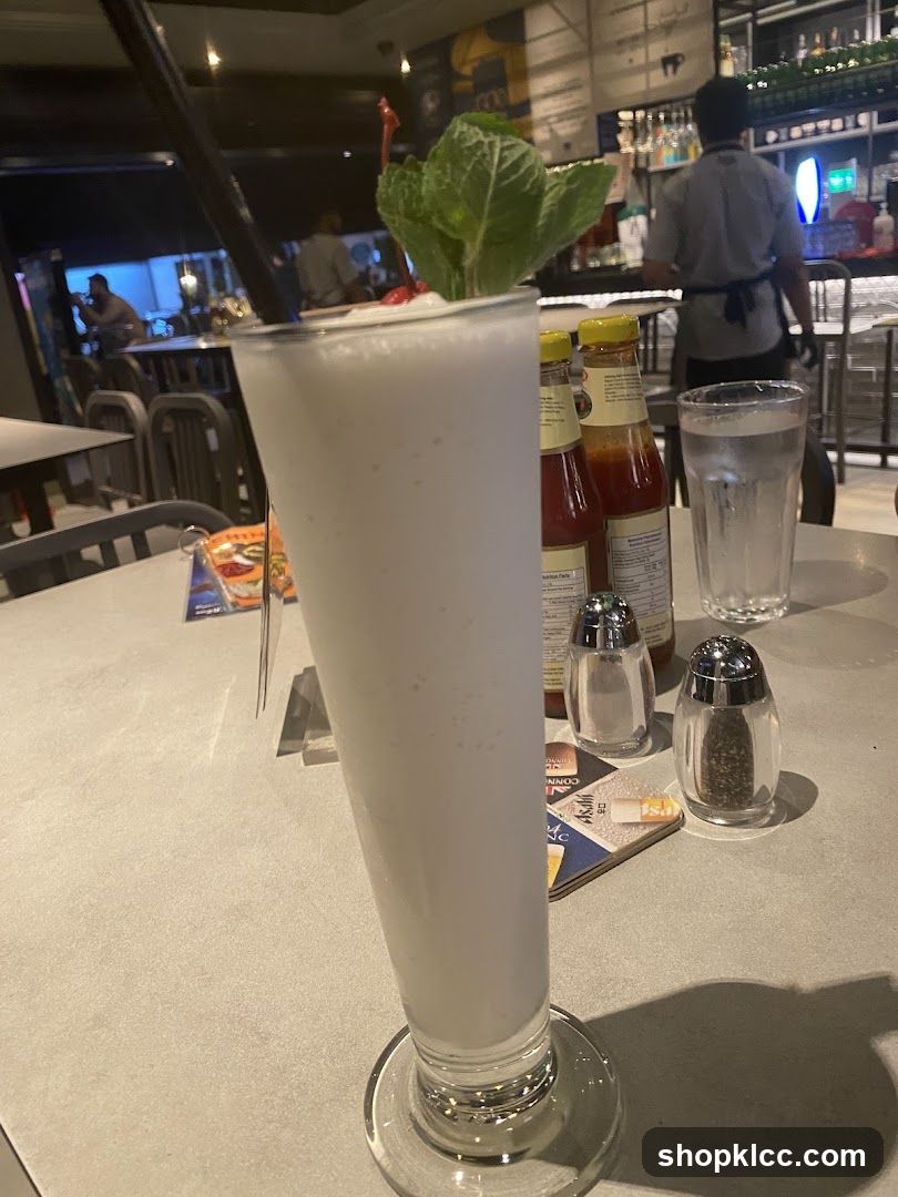White Drink with Garnish