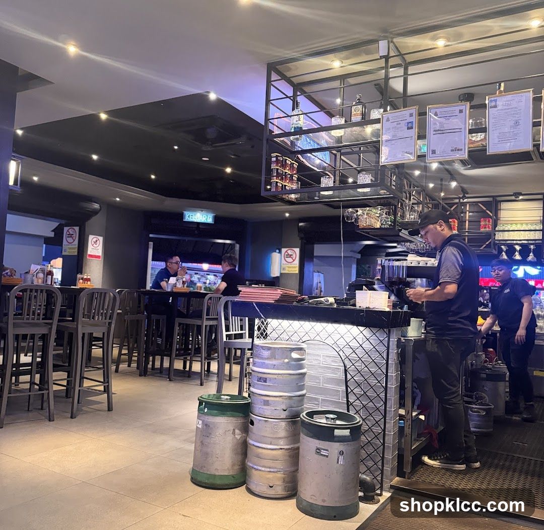 Bar Interior with Staff and Patrons