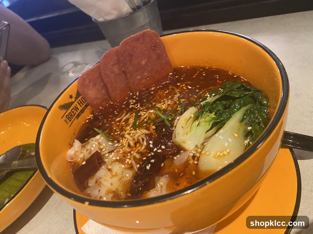 Spicy Noodle Soup with Spam