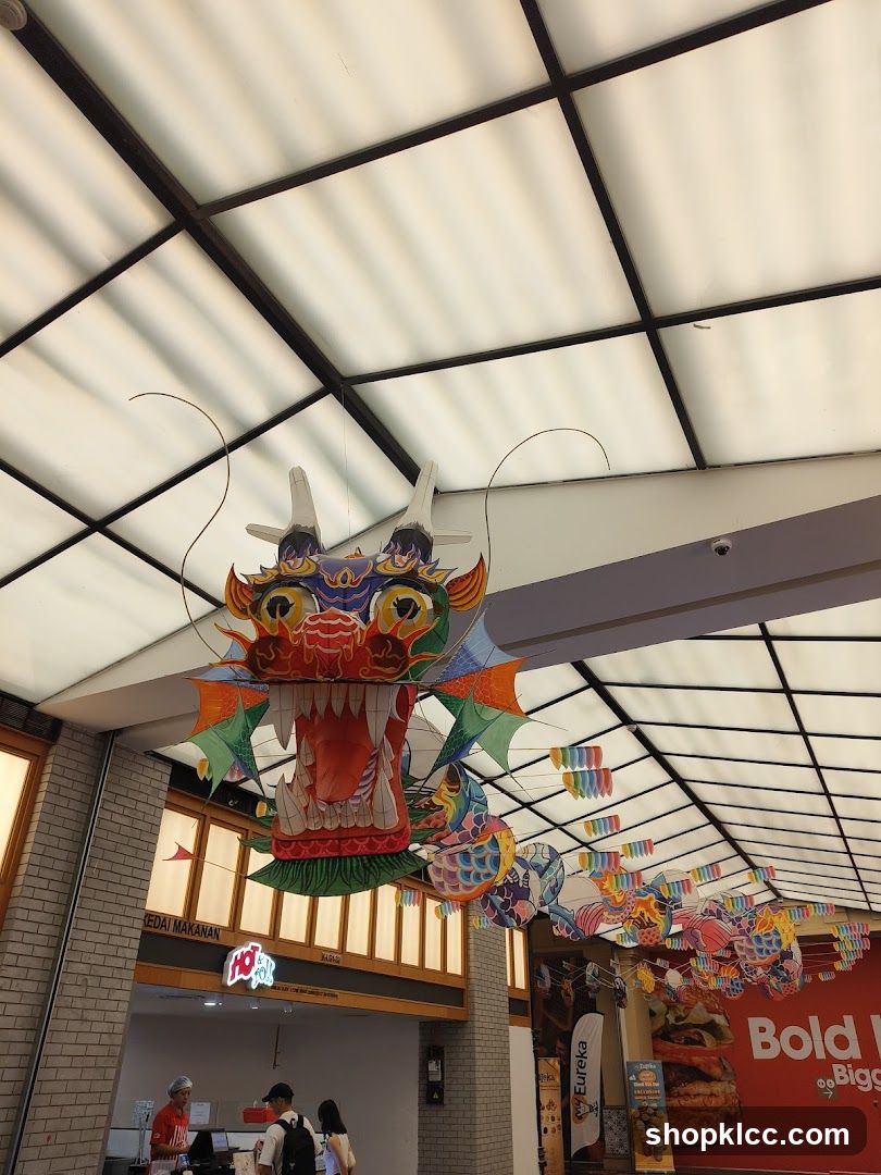 Dragon Decorations and Food Stall