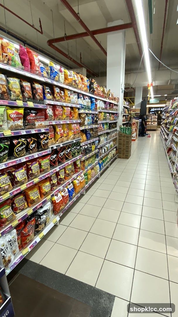 Aisle of Snacks in a Supermarket
