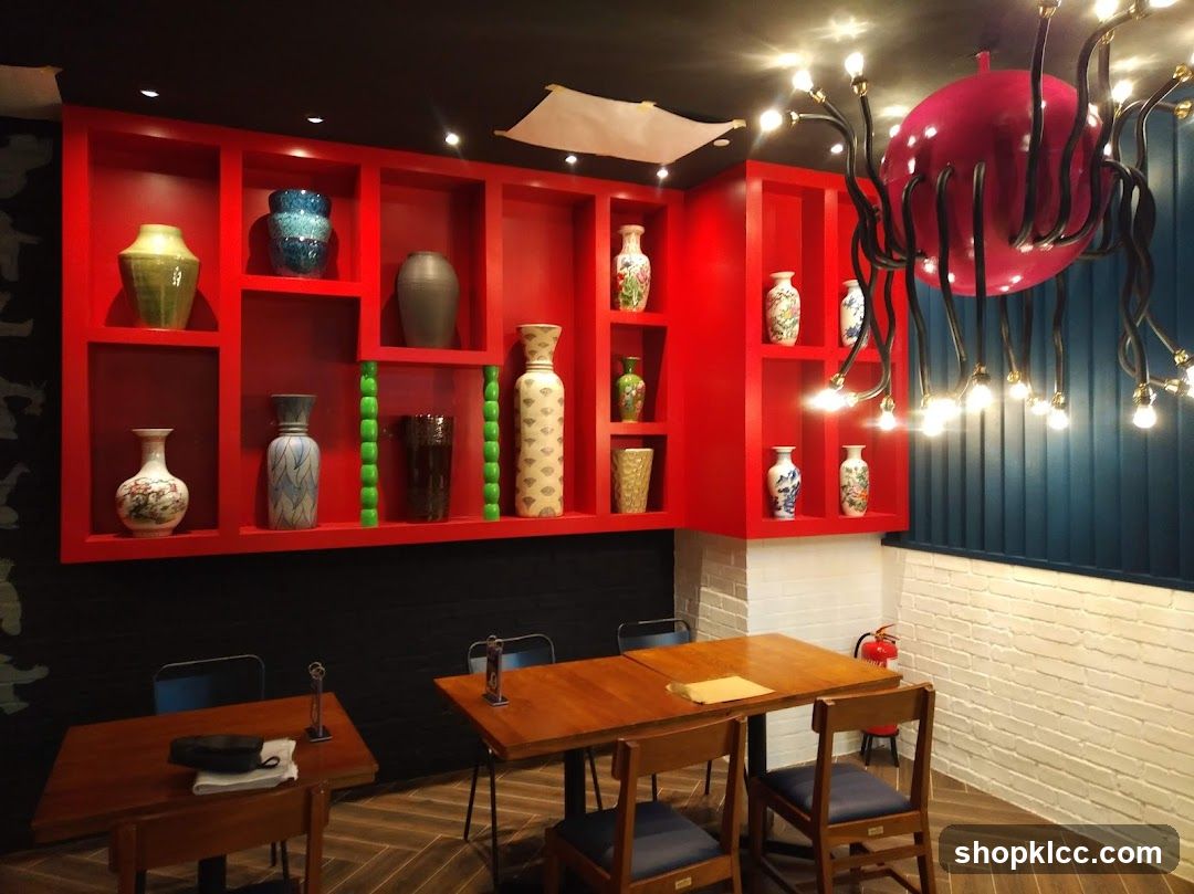 Red Vase Display Interior