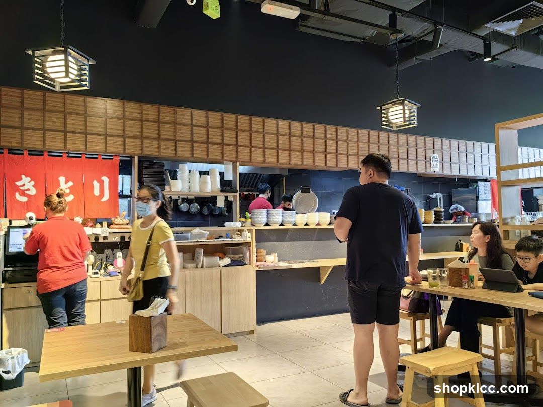 Restaurant Interior with Customers and Staff