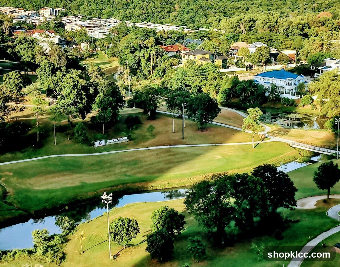 Aerial View of Golf Course and Residential Area